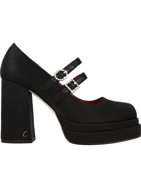 Sam Edelman Γόβες Suede με Χοντρό Ψηλό Τακούνι Μπαρέτα & Φιάπα Μαύρες I3842F1001