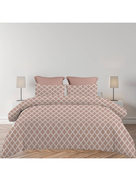 Astron Σετ Σεντόνια King Size Βαμβακερά 260x280 Lucia Chocolat
