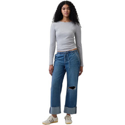 Gap '90s Γυναικείο Τζιν Παντελόνι Relaxed Εφαρμογή με Σκισίματα Μπλε 895147000