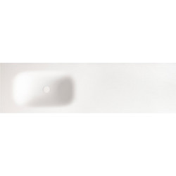 Karag Space 155 Ένθετος Νιπτήρας Μπάνιου Πορσελάνης 155x46x16cm Λευκός