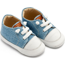 Babywalker Βαπτιστικά Sneakers Αγκαλιάς για Αγόρι Δερμάτινα Μπλε MI1131