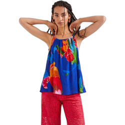Desigual Rodas Γυναικείο Καλοκαιρινό Top Royal Blue 22SWBW37-5036