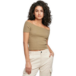 Urban Classics Γυναικείο Καλοκαιρινό Crop Top Ριπ Μπεζ TB1500-00472
