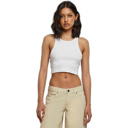 Urban Classics Γυναικείο Καλοκαιρινό Crop Top Ριπ Λευκό TB1498-00220