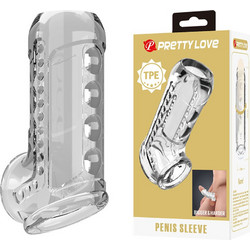 Pretty Love Textured Κάλυμμα Επιμήκυνσης Πέους Clear D-245214