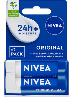 Nivea Original Lip Balm 2x4.8gr