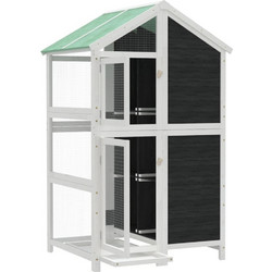 vidaXL Ξύλινο Κλουβί Πτηνών 152x81x97cm 172259