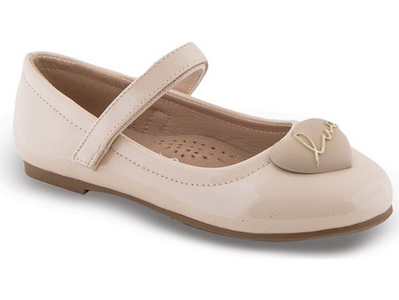 Zak Shoes Παιδικές Μπαλαρίνες Λουστρίνι με Σκρατς Εκρού SD12321