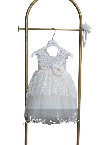 Stova Bambini Βαπτιστικό Φόρεμα 2τμχ SS26G16