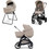 Inglesina Aptica Duo 2026 Καρότσι Μωρού 2 σε 1 Vicuna Beige Palladio Black