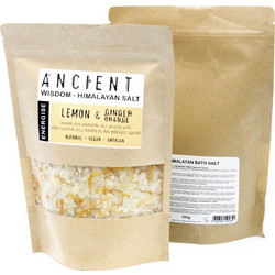 Ancient Wisdom Himalayan Lemon & Ginger Άλατα Μπάνιου Κρύσταλλοι 500gr