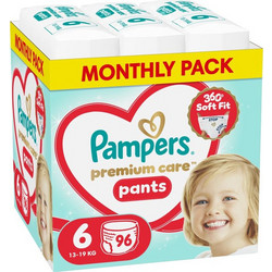 Pampers Premium Care Pants Πάνες Βρακάκι No6 13-19kg 96τμχ