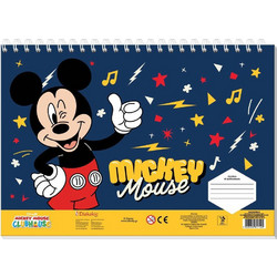 Mickey Mouse Διάφορα Σχέδια Μπλοκ Ζωγραφικής 23x33cm 40 Φύλλων με Αυτοκόλλητα 538166