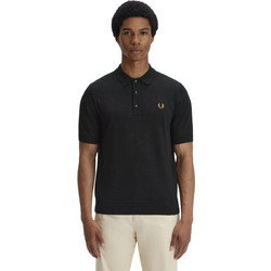 Fred Perry Ανδρική Μπλούζα Polo Κοντομάνικη Μαύρη K9725-198