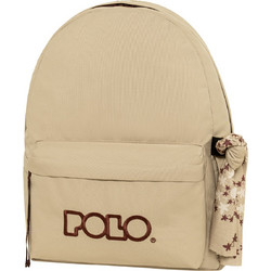 Polo Original Scarf Σχολική Τσάντα Πλάτης Γυμνασίου - Λυκείου Μπεζ 901135-7432