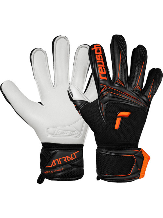 Reusch Attrakt Advance Παιδικά Γάντια Τερματοφύλακα με Προστατευτικά Μαύρα Πορτοκαλί 5672210-7783