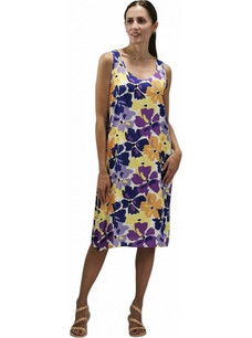 Billy's Fashion Midi Καλοκαιρινό Καθημερινό Φόρεμα Floral Εκρού 26111