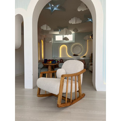 Κουνιστή Πολυθρόνα Λευκή Kleamini 8684282467021