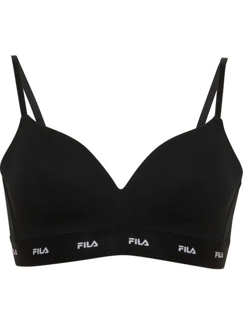 Fila Μπουστάκι με Ελαφριά Ενίσχυση χωρίς Μπανέλα Μαύρο FU6360-200