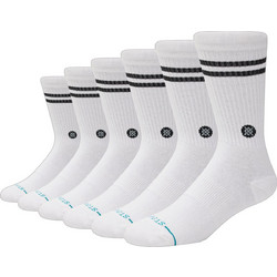 Stance Ανδρικές Κάλτσες Ψηλές με Σχέδια Λευκές 6Pack A556D25CPC-WHT
