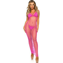 Leg Avenue Sexy Φόρεμα Διχτυωτό Φούξια D-240117