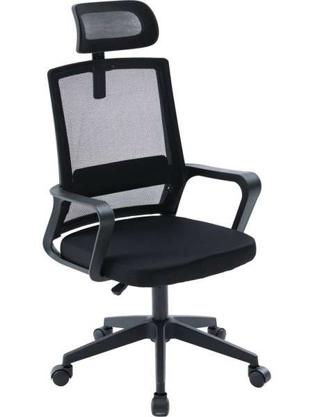 HomeMarkt Velocity Καρέκλα Διευθυντική με Προσκέφαλο και Ανάκλιση Μαύρη HM1229.01