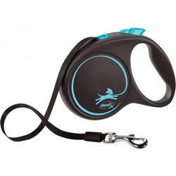 Flexi Black Design Πτυσσόμενο Λουρί Σκύλου έως 50kg 5m Μαύρο Γαλάζιο