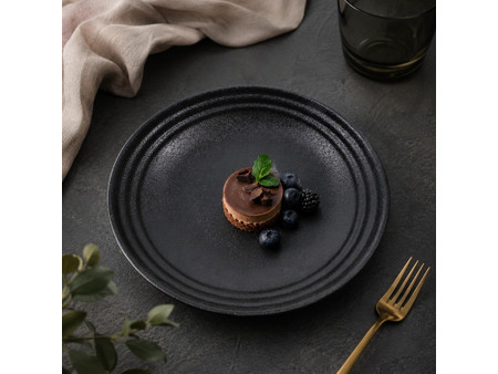RiNART Piana Pietra Nero Πιάτο Ρηχό Πορσελάνης 27cm 06610