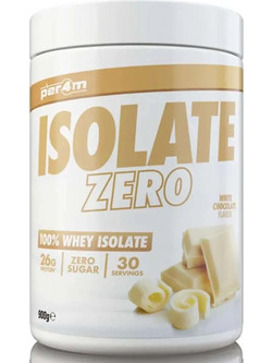 Per4m Isolate Zero White Chocolate Πρωτεΐνη Ορού Γάλακτος Γράμμωσης Χωρίς Γλουτένη 900gr