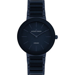 Jacques Lemans Elegant Γυναικείο Ρολόι με Μπλε Κεραμικό Μπρασελέ 42-7W