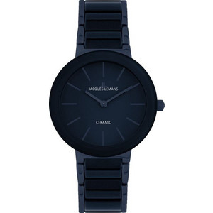 Jacques Lemans Elegant Γυναικείο Ρολόι με Μπλε Κεραμικό Μπρασελέ 42-7W