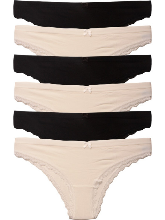 Berrak Βαμβακερά Γυναικεία Brazil με Δαντέλα 6Pack BRK11669