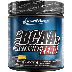 Ironmaxx 100% BCAAs & Glutamine Zero Mango 500gr