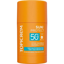 Topicrem Sun Protect Invisible Αντηλιακό Stick Προσώπου & Χειλιών SPF50+ 15gr
