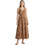 Anna Raxevsky Midi Καλοκαιρινό Βραδινό Φόρεμα Καφέ LINEN-LOOK