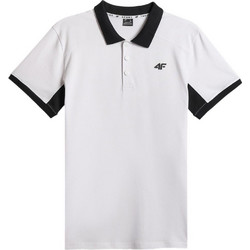 4F Ανδρική Αθλητική Μπλούζα Polo Λευκή 4FWSS26TPTSM0769-10S