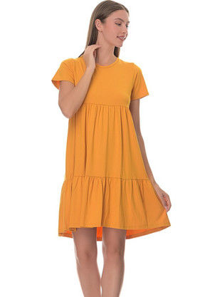 PNN Nightwear Mini Καλοκαιρινό Καθημερινό Φόρεμα Μεταξωτό Κίτρινο 0263-0014-6