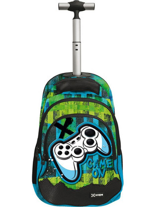 Graffiti Xscape Gaming Σχολική Τσάντα Τρόλεϊ Δημοτικού Πράσινη 269252