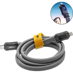 Andowl Q-SJ07 Flat USB-C to Lightning Cable 30W 1m Grey