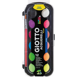 Giotto Fluo Σετ Νερομπογιές με Πινέλο 12 Χρώματα 351400