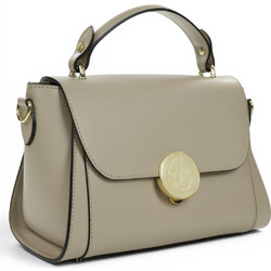 Passaggio Leather Γυναικεία Τσάντα Χειρός Δερμάτινη Γκρι 5455-KR-06