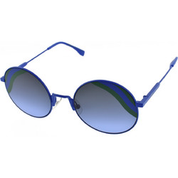 Fendi FE0248/S PJPGB Ανδρικά Γυαλιά Ηλίου Στρογγυλά Μεταλλικά Μπλε με Μπλε Φακό