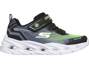 Skechers Παιδικά Sneakers με Φωτάκια Μαύρα Lime 400590LC-BKLM