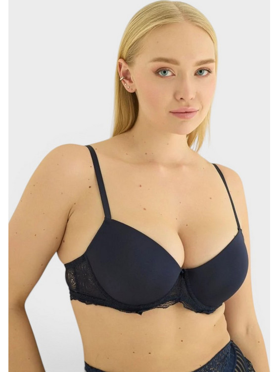 Norddiva Σουτιέν για Βαθύ Ντεκολτέ Push Up με Μπανέλα Navy Μπλε NRD5801-4