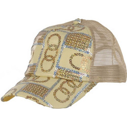 Biston Γυναικείο Καπέλο Jockey με Δίχτυ Snapback Υφασμάτινο Μπεζ 999-7722-241