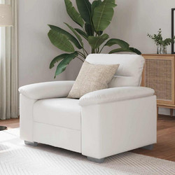 vidaXL Πολυθρόνα Δερματίνη Λευκή 4105332