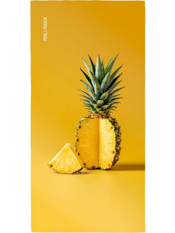 Feel & Touch Fruits No.6 Πετσέτα Θαλάσσης Microfiber Κίτρινη 80x160cm