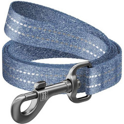 Waudog Reflective Λουρί Σκύλου 5m x 15mm Navy Μπλε