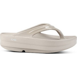 Oofos Oomega Γυναικείες Σαγιονάρες Flatforms Ανατομικές Αντιολισθητικές Μπεζ 1299011-1410