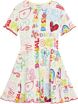 Desigual Παιδικό Φόρεμα Μπεζ Πολύχρωμο 26SGVK11-1001